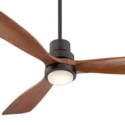 52″ Casa Delta-Wing Bronze Outdoor LED Ceiling Fan