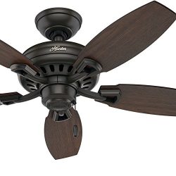 Hunter Fan 44″ New Bronze Ceiling Fan without Light Kit, 5 Blade (Certified Refurbished)