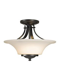 Murray Feiss SF241ORB Barrington 2 Light Indoor Semi-Flush Mount, Oil Rubbed Bronze