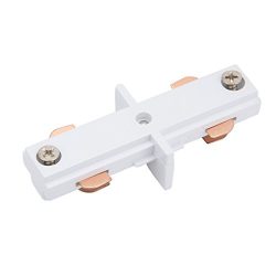 uxcell Mini Straight I Connector for 3-Wire Lighting Track Rail, White