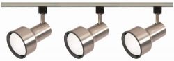 Nuvo Lighting TK340 3-Light R30/PAR30 Longneck Step Cylinder Track Light Kit, Brushed Nickel