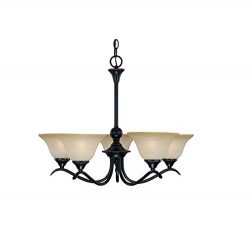 Hardware House 127547 Chandelier, 5 Light Dover Series/Classic Bronze