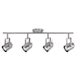 Globe Electric 59237 Westmore 4 Track Lighting Finish, Bulbs Included, 0, Brushed Nickel