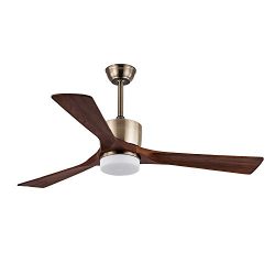 FXY Lighting 52 inch Integrated LED Light Fixture Indoor Ceiling Fan with Light Kit and Remote C ...