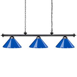 Chende Pool Table Lights for 8’/9′ Table with 3 Metal Shades, Billiard Lamp for Man  ...