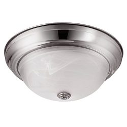 LB72127 LED Flush Mount Dome Ceiling fixture, Antique Brushed Nickel, 13-Inch, 4000K Cool White, ...