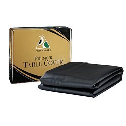 Pro Series TC9BK Premier Leatherette Pool Table Cover, Black, 9-Feet