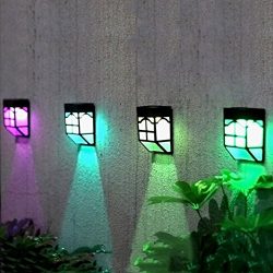 Solar color changing light outdoor fence fence light garden waterproof family landscape lights i ...