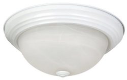 Yosemite Home Decor JK102-13WH Belen 2-Light 13-1/2-Inch Ceiling Flush Mount, White Frame