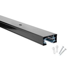 uxcell 4.9-Feet H Track Rail Lighting, 3-Wrie Aluminum Single Circuit for LED Spotlight, Black