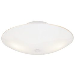 Westinghouse 6624200 Two-Light Semi-Flush-Mount Interior Ceiling Fixture, White Finish with Whit ...