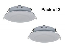 Facon 4.5Inch LED RV Puck Light Full Aluminum Recessed Mount Down Light 12V DC 4W 280Lumens(Pack ...