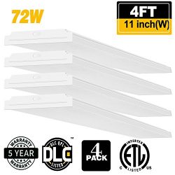 AntLux 72W LED Office Lights Ceiling 4FT LED Wraparound Light, 8000 Lumens, 4000K Neutral White, ...