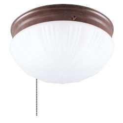 Westinghouse 6720200 Two-Light Indoor Flush-Mount Ceiling Fixture w/ Pull Chain