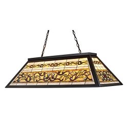 Elk 70023-4 Tiffany Game Room-Lighting 4-Light Billiard Light, 18-Inch, Tiffany Bronze Metal