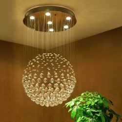 Saint Mossi Chandelier Modern K9 Crystal Raindrop Chandelier Lighting Flush mount LED Ceiling Li ...