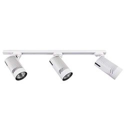 Track Lighting Kit 3-LED Light More Bright with 4500 Lumens Adjustable Track Head Easy to Instal ...