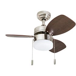 Honeywell Ceiling Fans 50601-01 Ocean Breeze Ceiling Fan, 30″, Brushed Nickel