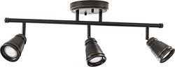 Lithonia Lighting LTFPMILL MR16GU10 27K 3H ORB M4 LED 3 Head Peppermill Fixed Track Kit, 21W, Oi ...