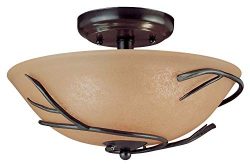 Kenroy Home 90907BRZ Twigs 16-Inch Flush Mount, Bronze