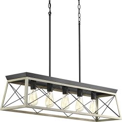 Progress Lighting P400048-143 Briarwood Graphite Five-Light Linear Chandelier