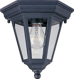 Maxim 1027BK, Westlake Cast, 1-Light Outdoor Ceiling Mount, Black