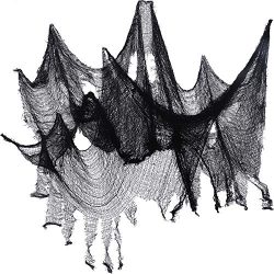 Jovitec 4 Pack Halloween Creepy Cloth, 30 by 72 Inch Freaky Loose Weave Creepy Cloth Fabric Scar ...