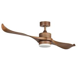 CO-Z 52-Inch Ceiling Fan with 2 Walnut Color ABS Blades and White Glass 15W LED Light Kit, Natur ...