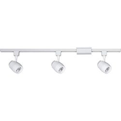 Progress Lighting P900010-028-27 Energy Star Three-Light LED Track Kit, White