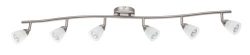 Luminance F2988-80 Contemporary 6 Halogen Track Light with Bright Satin Nickel Finish