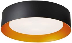 Bromi Design B4106BBG Lynch Black & Gold Flush Mount Ceiling Light