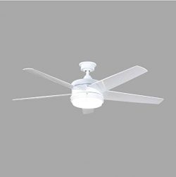 Home Decorators Collection Portwood 60 in. LED Indoor/Outdoor White Ceiling Fan