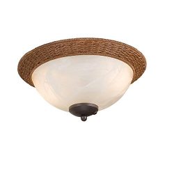 Harbor Breeze 2-Light Aged bronze Incandescent Ceiling Fan Light Kit with Alabaster Glass/Shade