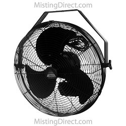 Wet Location Fan 18 Inch Blade, Indoor/Outdoor Wall/Ceiling/Pole Mount, Black