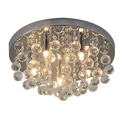 Chandeliers Ceiling Light Crystal Chandelier Lighting 5 G9 Lamps, H13.78”x W7.28” Si ...