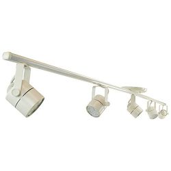 Direct-Lighting LED 5FT 5-Light Track Lighting Kit GU10 LED Bulbs Included D368-55-LED (White)