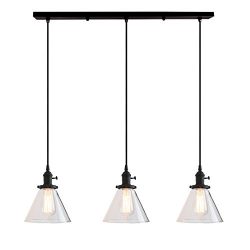 Permo Vintage Rustic Industrial 3-Lights Kitchen Island Chandelier Triple 3 Heads Pendant Hangin ...