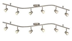 Galaxy Lighting 755596BN 6 Light Halogen Flexible Track Lighting (2 Pack)