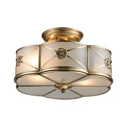 Elk Lighting 22002/2 Close-to-Ceiling-Light-fixtures, Brass