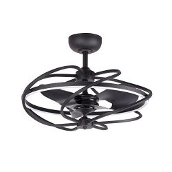 Modern Ceiling Fan with LED Lights 27 Inch Contemporary Art Chandelier Ceiling Fans Light Kit wi ...