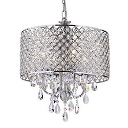 EDVIVI EPG801CH 4 Light Crystal Chandelier Ceiling Fixture