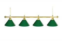 72″ Pool Table Light – Billiard lamp with Metal Green Shades for 9′ Table