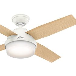 Hunter Fan 44 inch Contemporary Ceiling Fan with LED light kit and Remote Control included (Cert ...