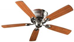 Hyperikon Remote Control Ceiling Fan, 42-Inch Brushed Nickel Ceiling Fan Fixture with Five Rever ...