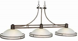 Cosmopolitan 3-Light Billiard Fixture in Bronze Finish