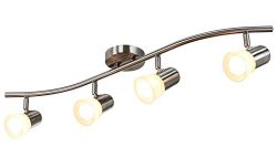 XiNBEi Lighting Track Lighting 4 Light Track Light with Alabaster Glass, Modern Track Light Bar  ...