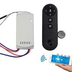 Ceiling Fan Remote Control Kit, Womdee Wi-Fi Ceiling Fan Controller With Voice Remote, App Remot ...