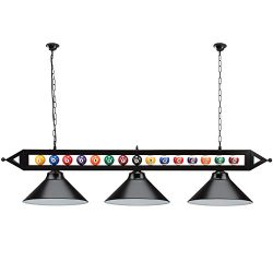 59″ Hanging Billiard Light for 7ft/8ft/9ft Pool Tables – (Several Colors Lamp Shades ...