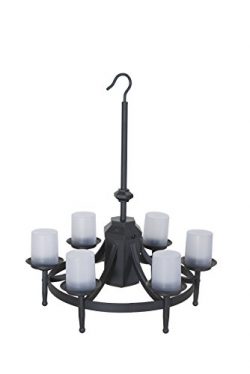 Sunjoy Steel Hanging Launch Chandelier-Battery(not included) Operated