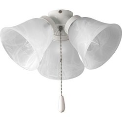 Progress Lighting P2642-30 3-Light Universal Fan Light Kit, White